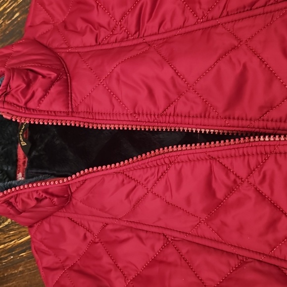 Barbour Women's Quilted Jacket - Red Burgundy Excellent Us 6 - Picture 2 of 8